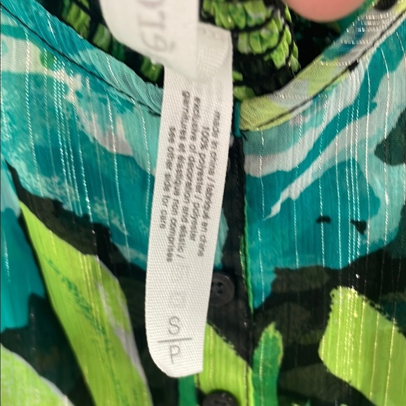 Aeropostale Blue and Green Tank Top with Criss Cross Straps - Picture 3 of 8